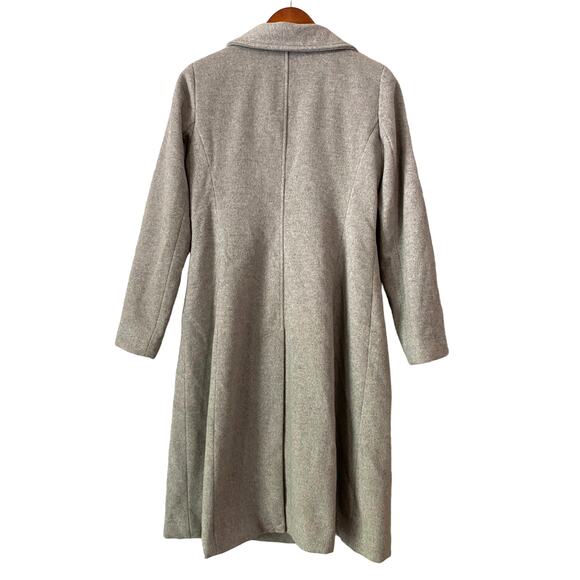 NWOT Cole Haan Women's Minimal Wool Blend Car Coat US 2 Light Gray Long Winter - Picture 5 of 13